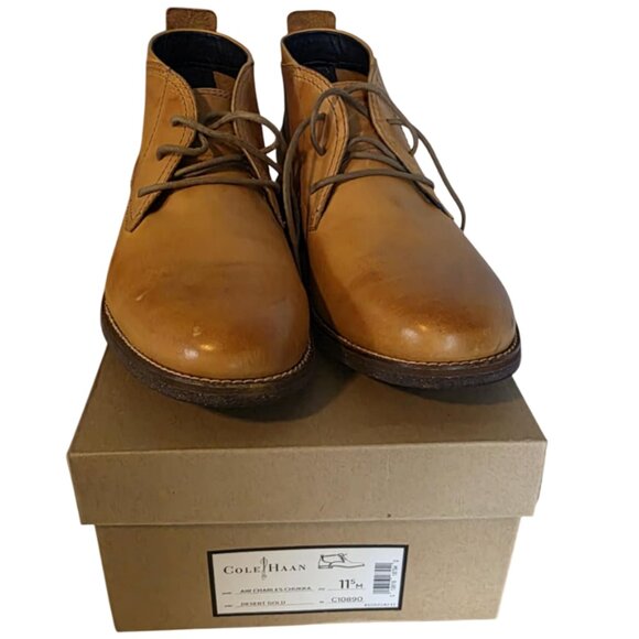 Cole Haan Tan Leather Men's Boots - Picture 1 of 13